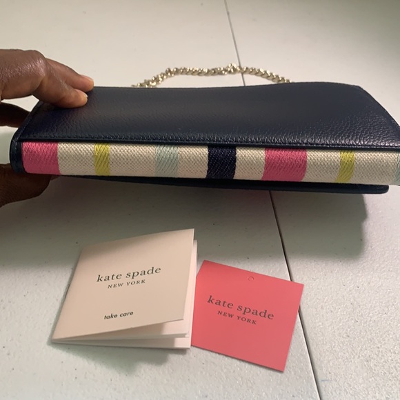 KATE SPADE  ROULETTE BREEZY STRAP CHAIN CLUTCH - Picture 7 of 12